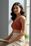 Zivame Double Layered Non Wired Full Coverage Bralette - Burnt Ochre — thumbnail 5
